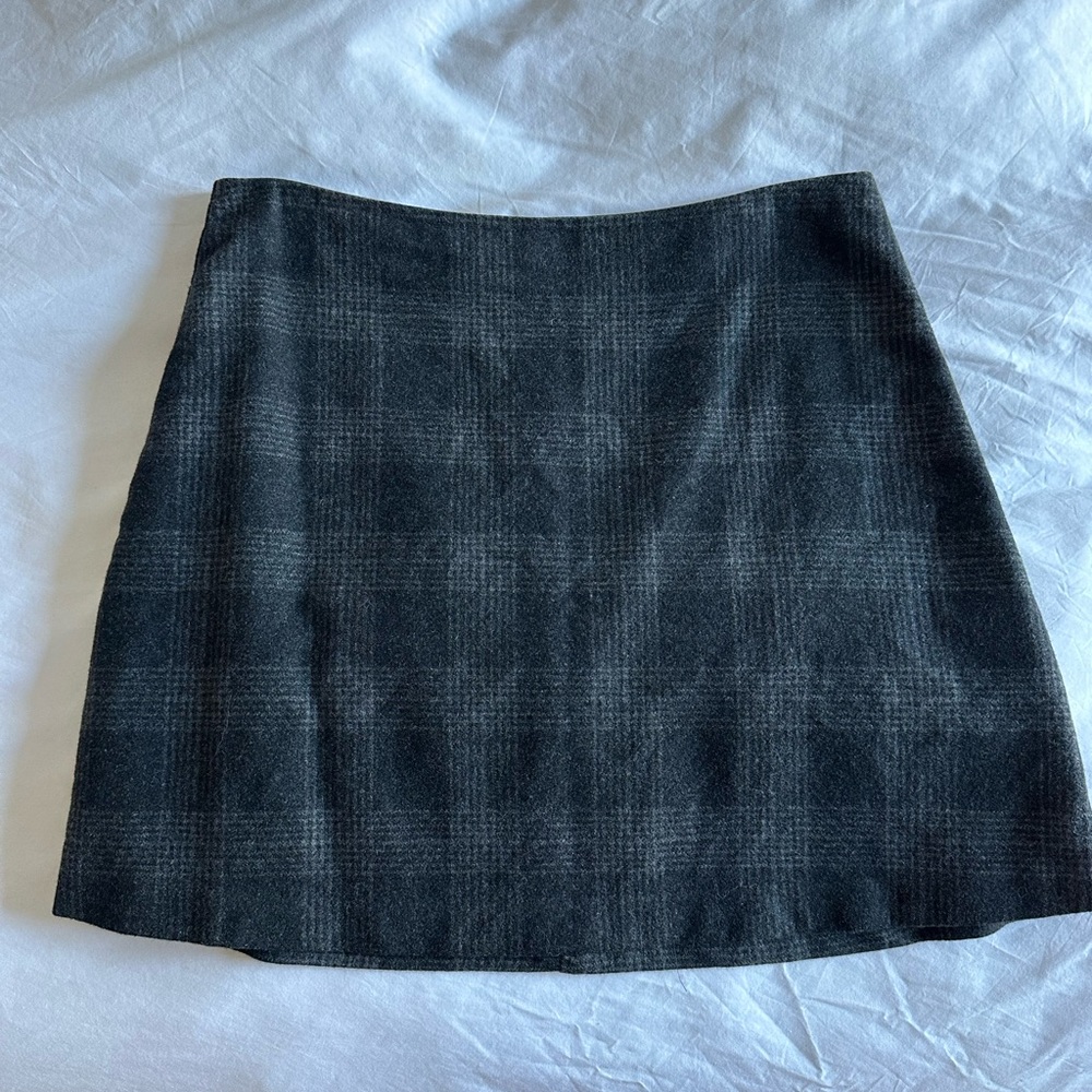 Wilfred Charcoal Plaid Mini Skirt